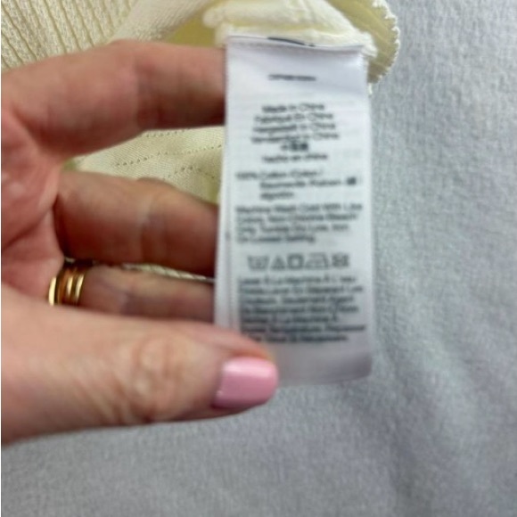 Madewell Cream Textured Crew Neck Top - Picture 8 of 9